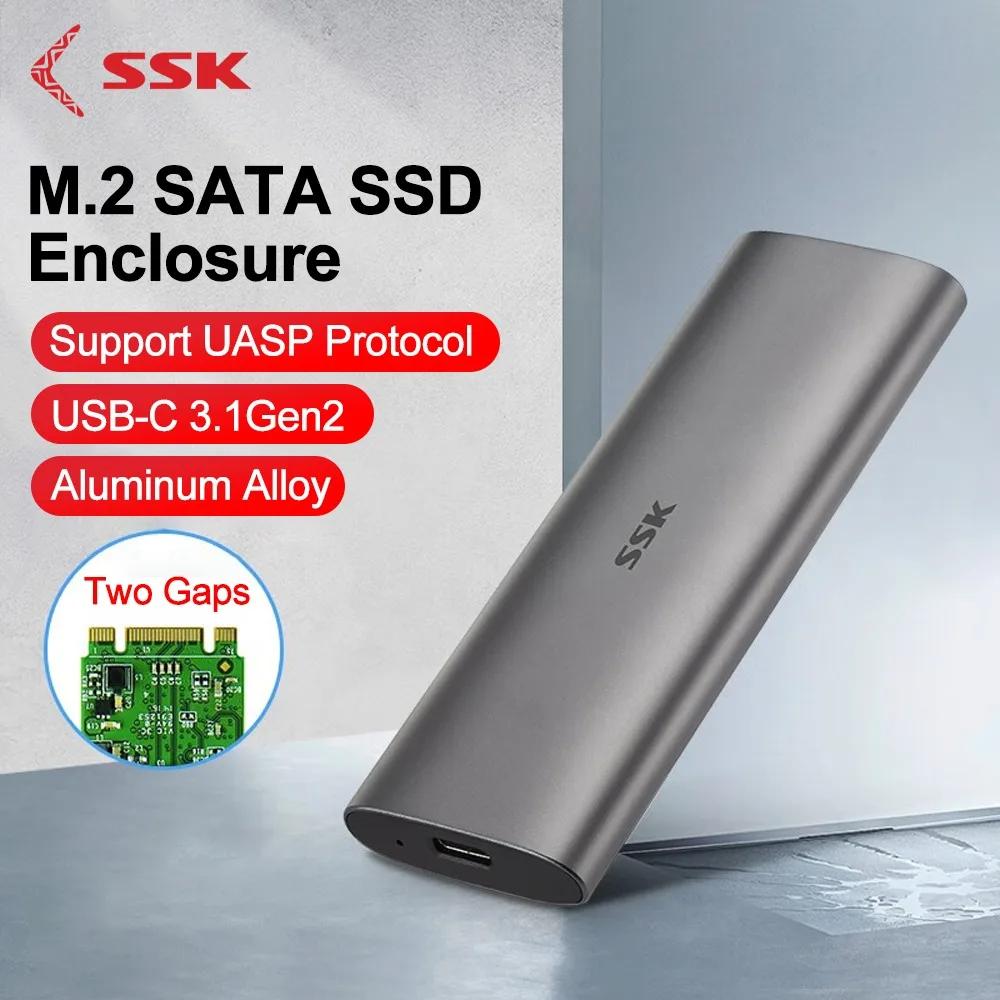 SSK ˷̴ M.2 SATA SSD Ŭ , USB 3.2 Gen 2 CŸ  SSD  , M2 SATA NGFF SSD UASP TRIM